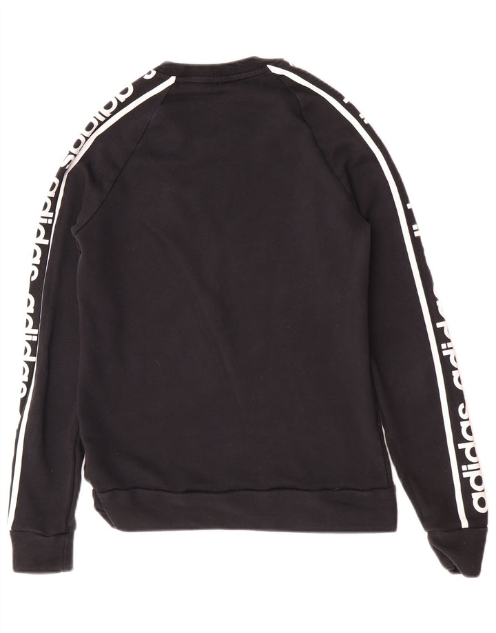 Женский свитер с рисунком Adidas UK 12/14, средний, черный, хлопок