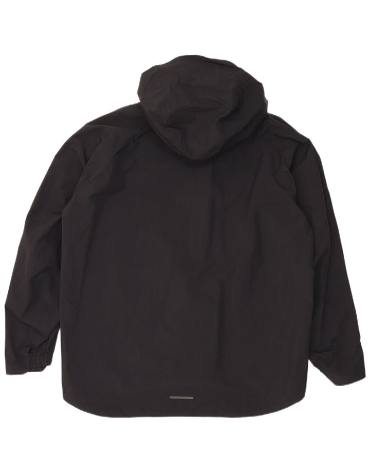 Мужская дождевик с капюшоном ADIDAS UK 42 XL, черный полиамид
