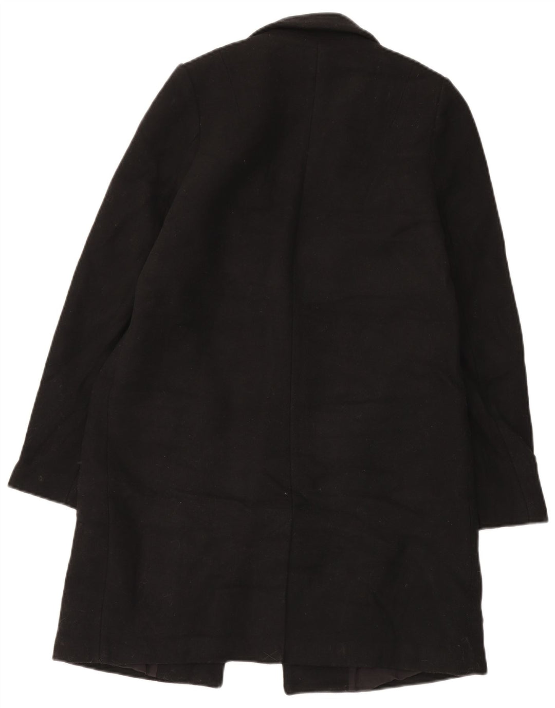 Женское пальто Zara UK 10, маленькое черное шерстяное
