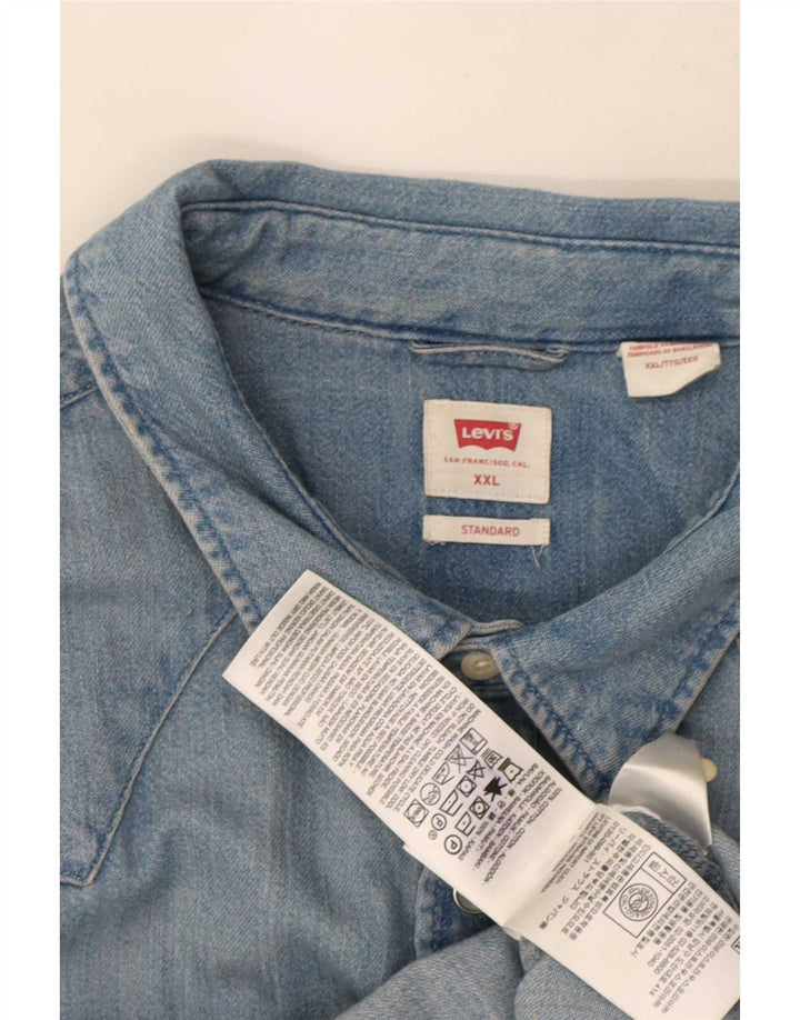 Мужская джинсовая рубашка Levi's Standard 2XL синяя