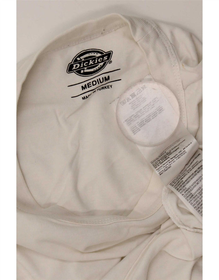 Мужская футболка Dickies Top среднего размера из белого хлопка