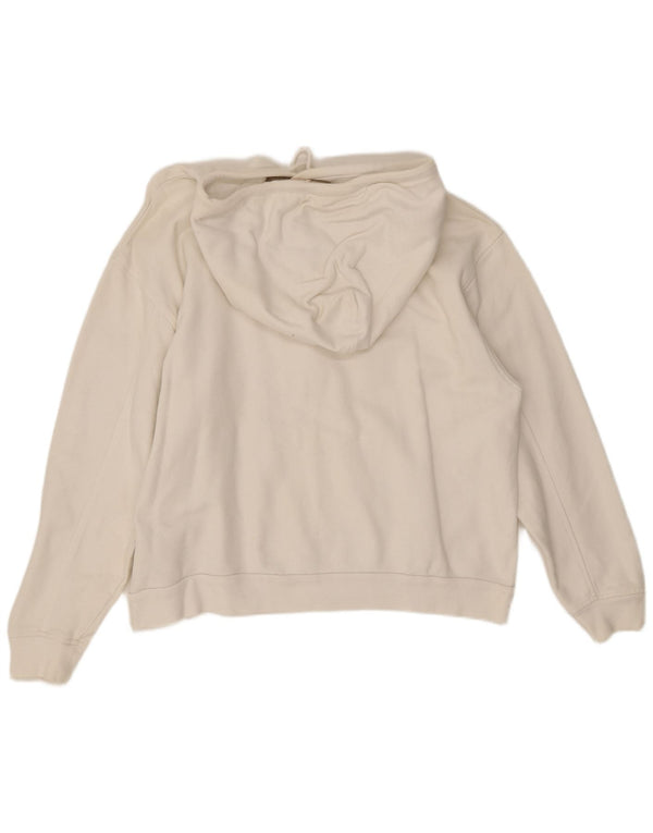 Женский джемпер с капюшоном Levi's Oversized с рисунком UK 14, средний белый хлопок