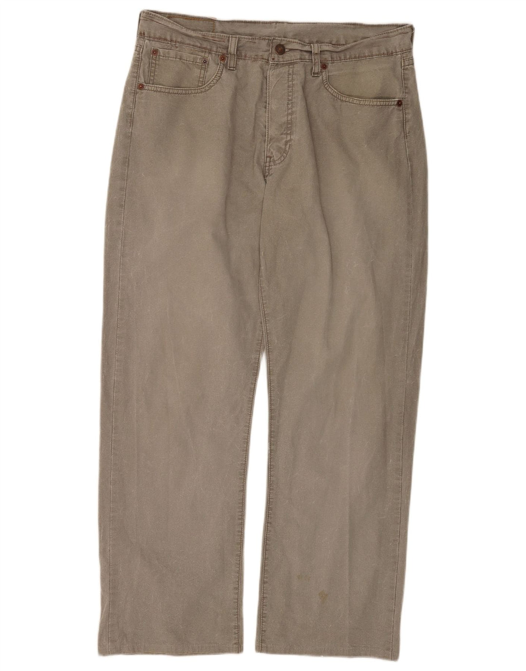 Мужские прямые джинсы Levi's 401 W33 L28 серые, хлопок