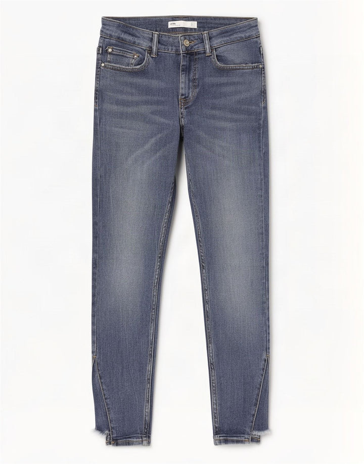 Женские узкие джинсы Zara EU 38, маленькие W28 L28, синие