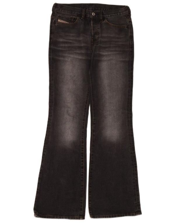 Женские расклешенные джинсы Diesel W27 L32, черный хлопок
