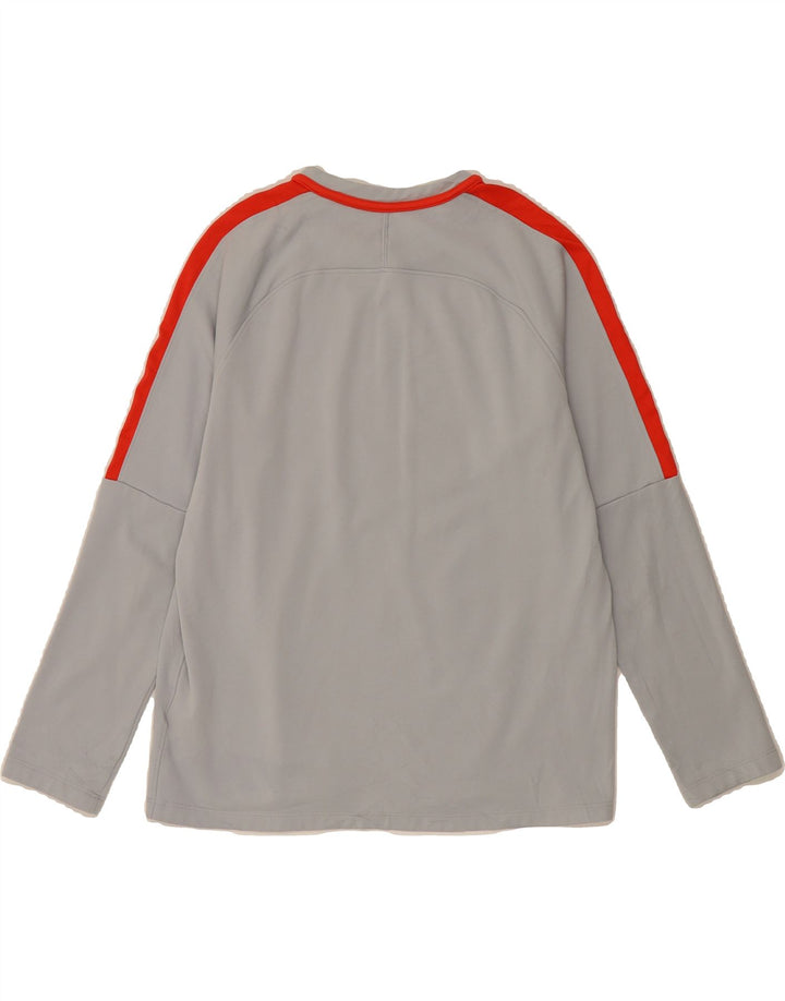 Женский топ NIKE Dri Fit с длинным рукавом UK 14, средний серый полиэстер