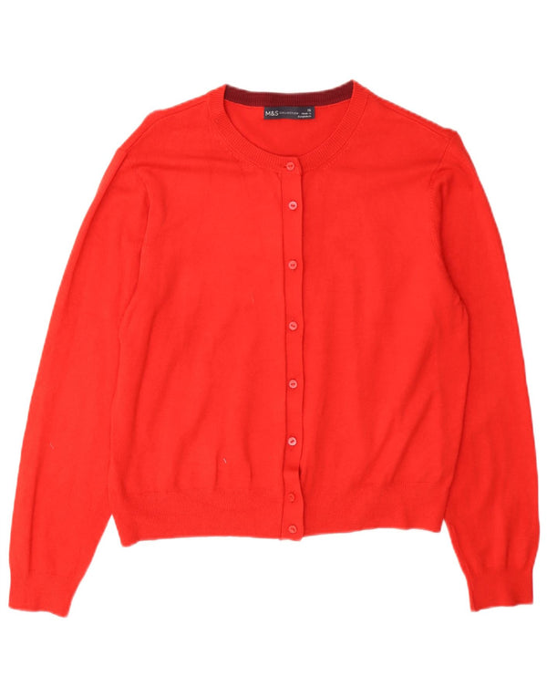 Женский кардиган Marks & Spencer UK 16, большой красный вискоза