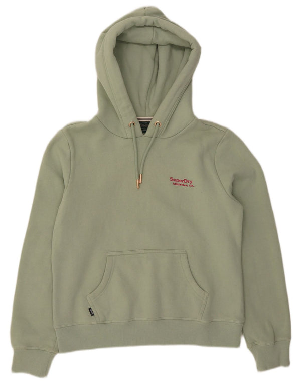 Женский джемпер с капюшоном Superdry UK 12, средний зеленый хлопок