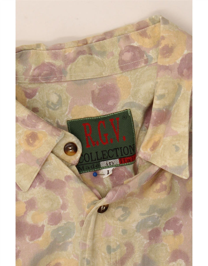 Мужская рубашка VINTAGE большая разноцветная с цветочным принтом