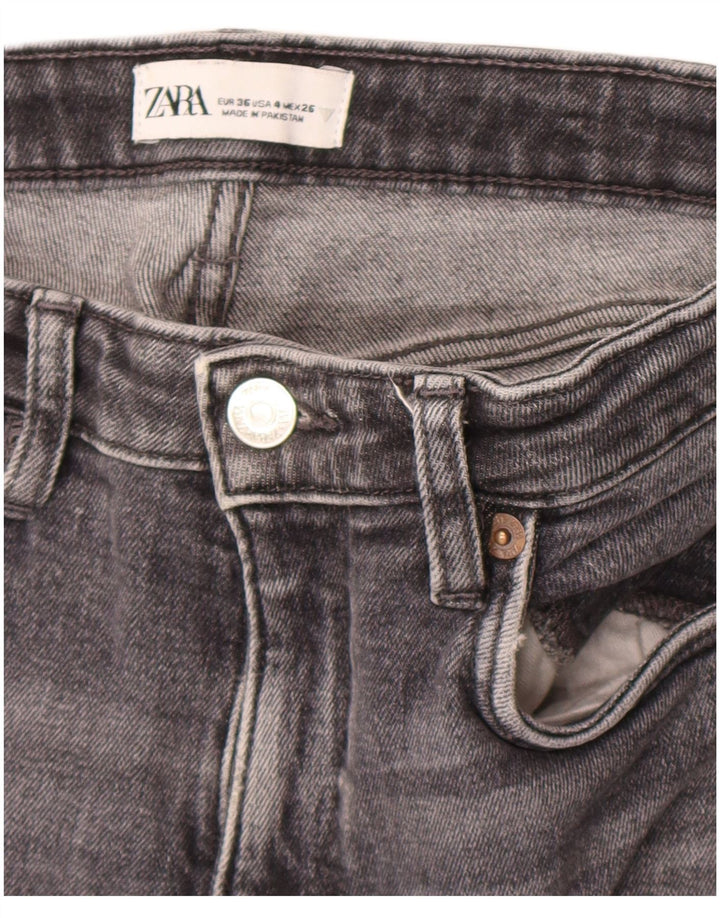 Женские укороченные джинсы Zara EU 36 XS W26 L25 Серые
