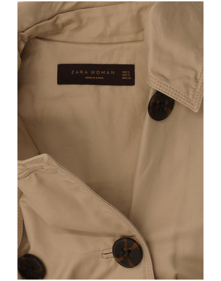 Женское полупальто Zara UK 10, маленькое бежевое