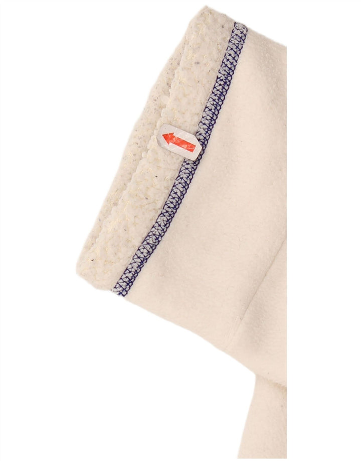 Женская флисовая куртка Adidas с капюшоном UK 10, маленький белый полиэстер