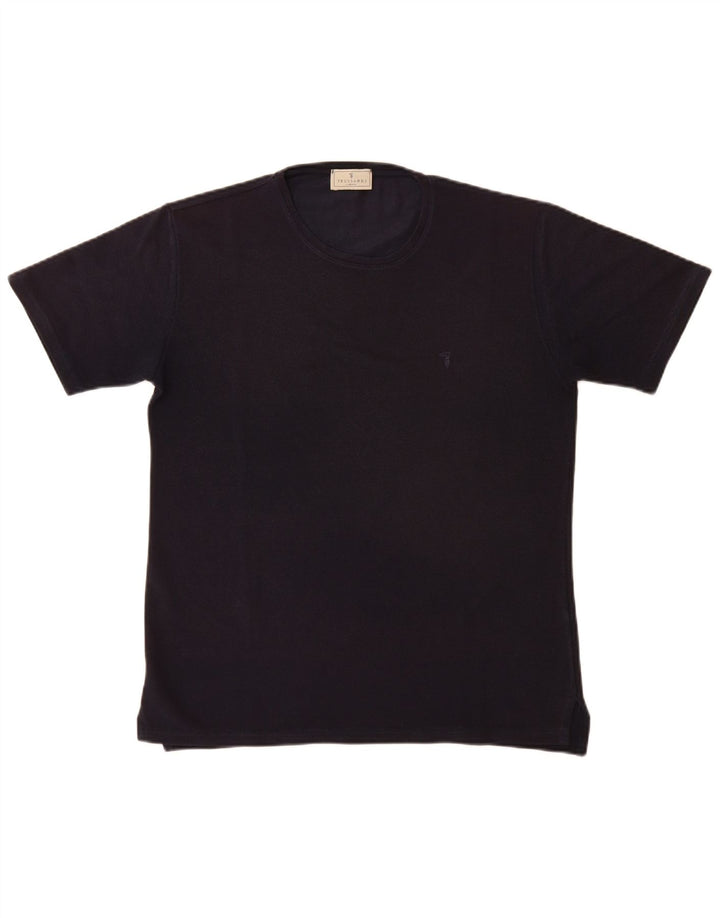 Женская футболка Trussardi Top UK 14 Medium Navy Blue, полиэстер