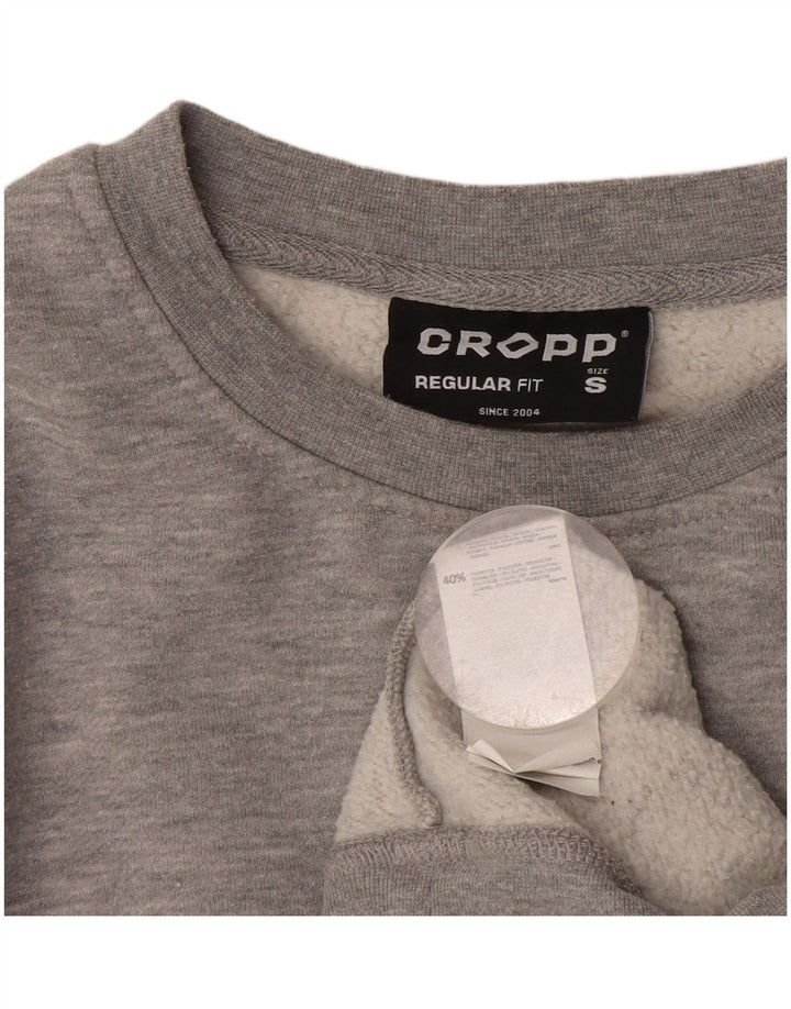 Мужской свитшот Cropp стандартного кроя с рисунком, маленький серый хлопковый джемпер