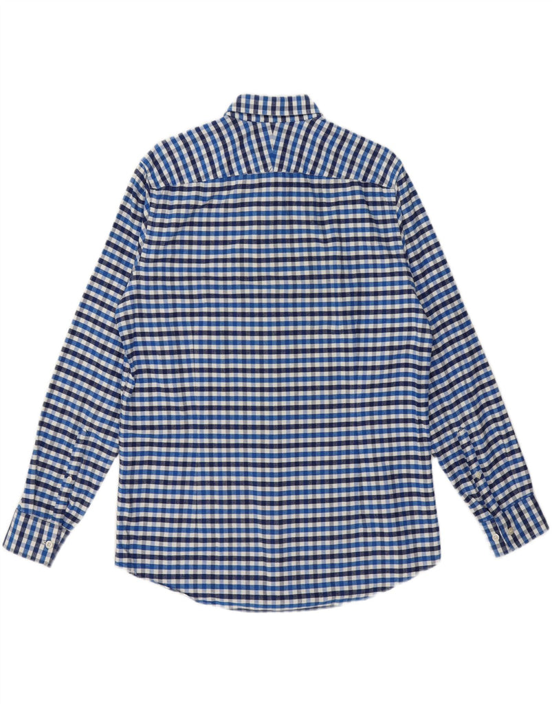 CHARLES TYRWHITT Mens Extra Slim Fit Shirt Medium Blue Gingham Cotton Vintage Charles Tyrwhitt and Second-Hand Charles Tyrwhitt from Messina Hembry 