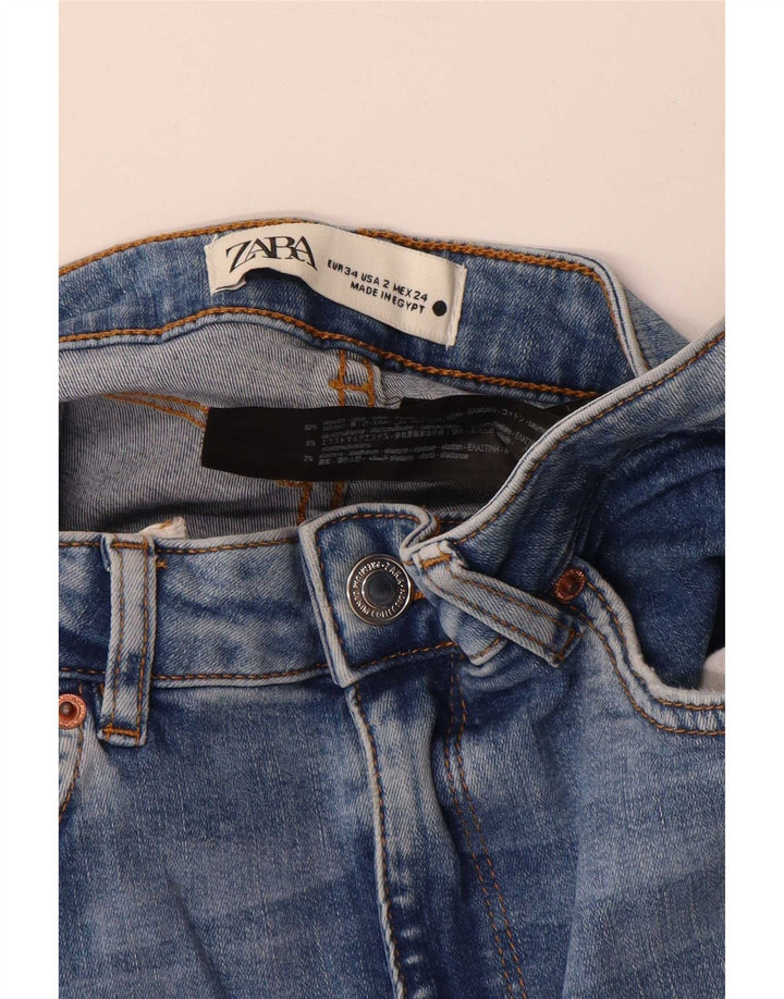 Женские расклешенные джинсы Zara EU 34 2XS W24 L33, синий хлопок