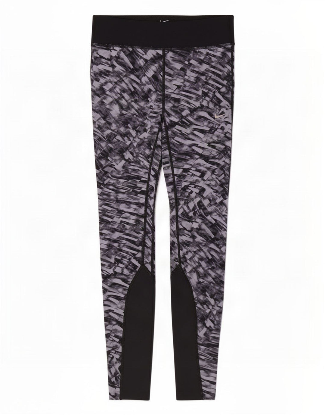 Женские леггинсы с абстрактным узором Nike Dri Fit UK 8, маленькие серые