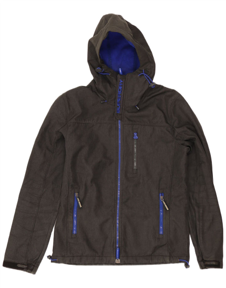 SUPERDRY Мужская ветровка с капюшоном The Windtrekker UK 38 Средний Серый