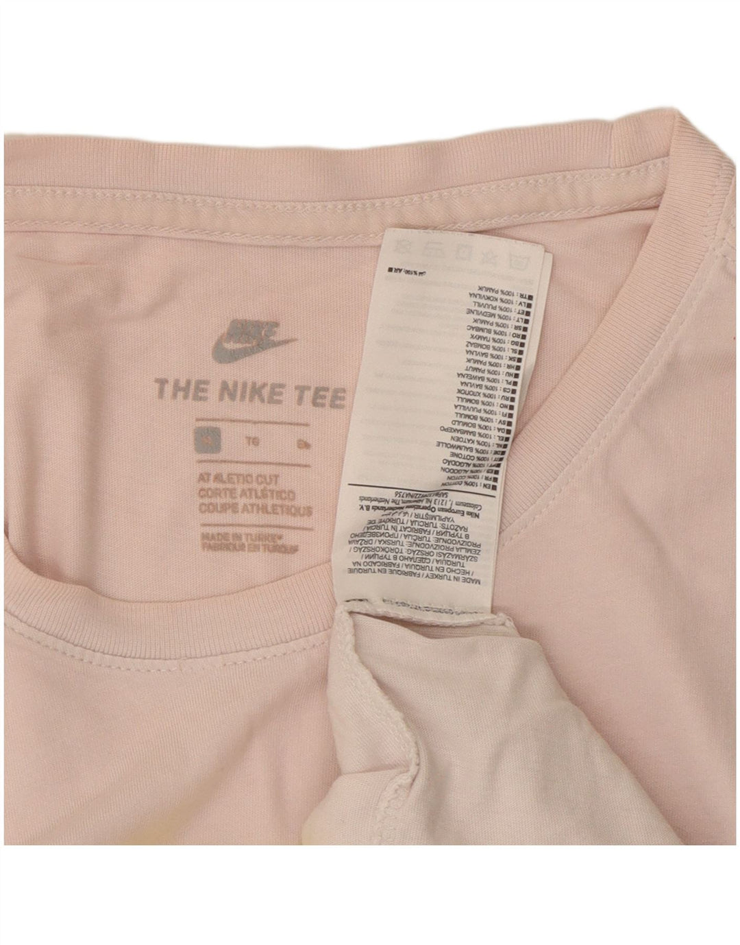 Мужская футболка спортивного кроя NIKE с рисунком, топ XL, розовый хлопок