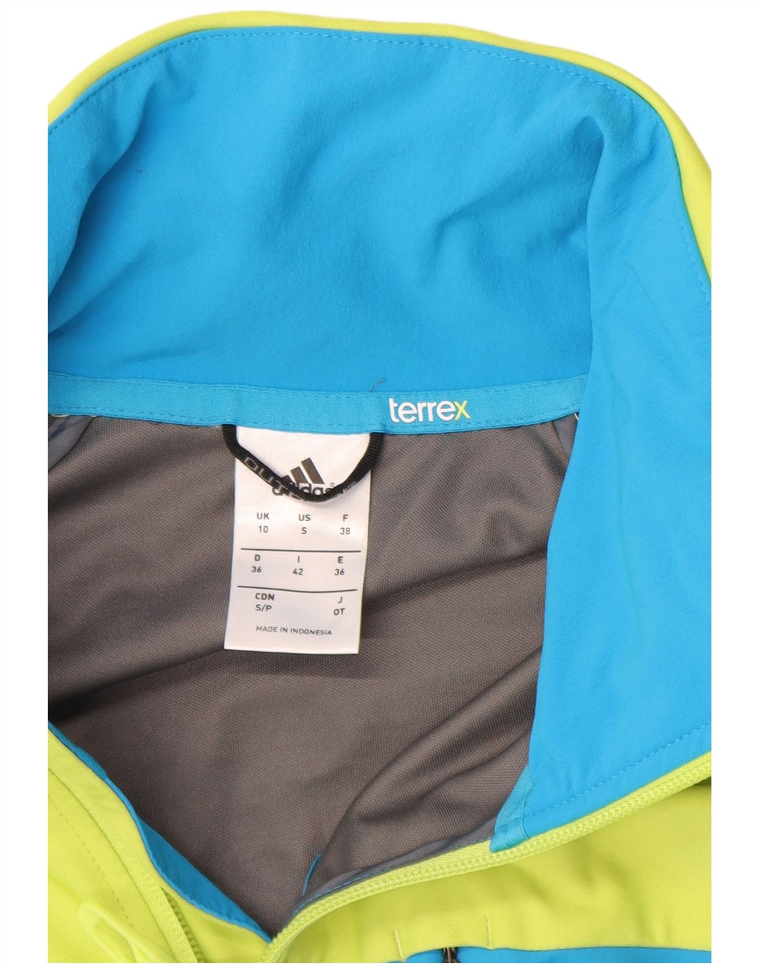 Женский спортивный костюм Adidas Terrex Top Jacket UK 10, маленький зеленый цветной блок