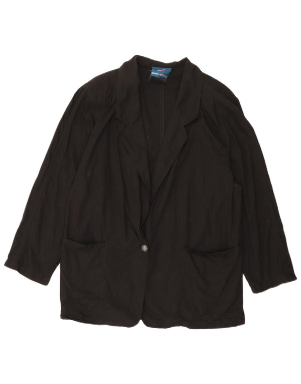 Женский пиджак на 1 пуговице Daniel Hechter IT 48 XL, черный хлопок