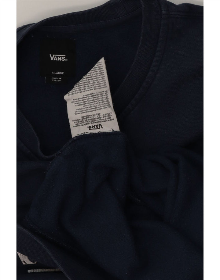 Мужской свитшот с рисунком Vans XL, темно-синий, хлопок