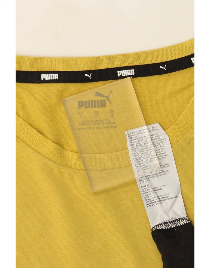 Мужская футболка Puma, маленькая, разноцветная, хлопковая с цветными блоками