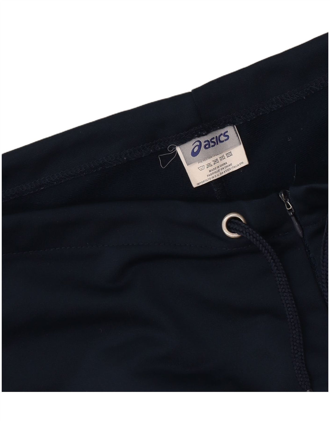 Женские прямые повседневные брюки Asics W28 L32 темно-синего цвета, средний размер, полиэстер