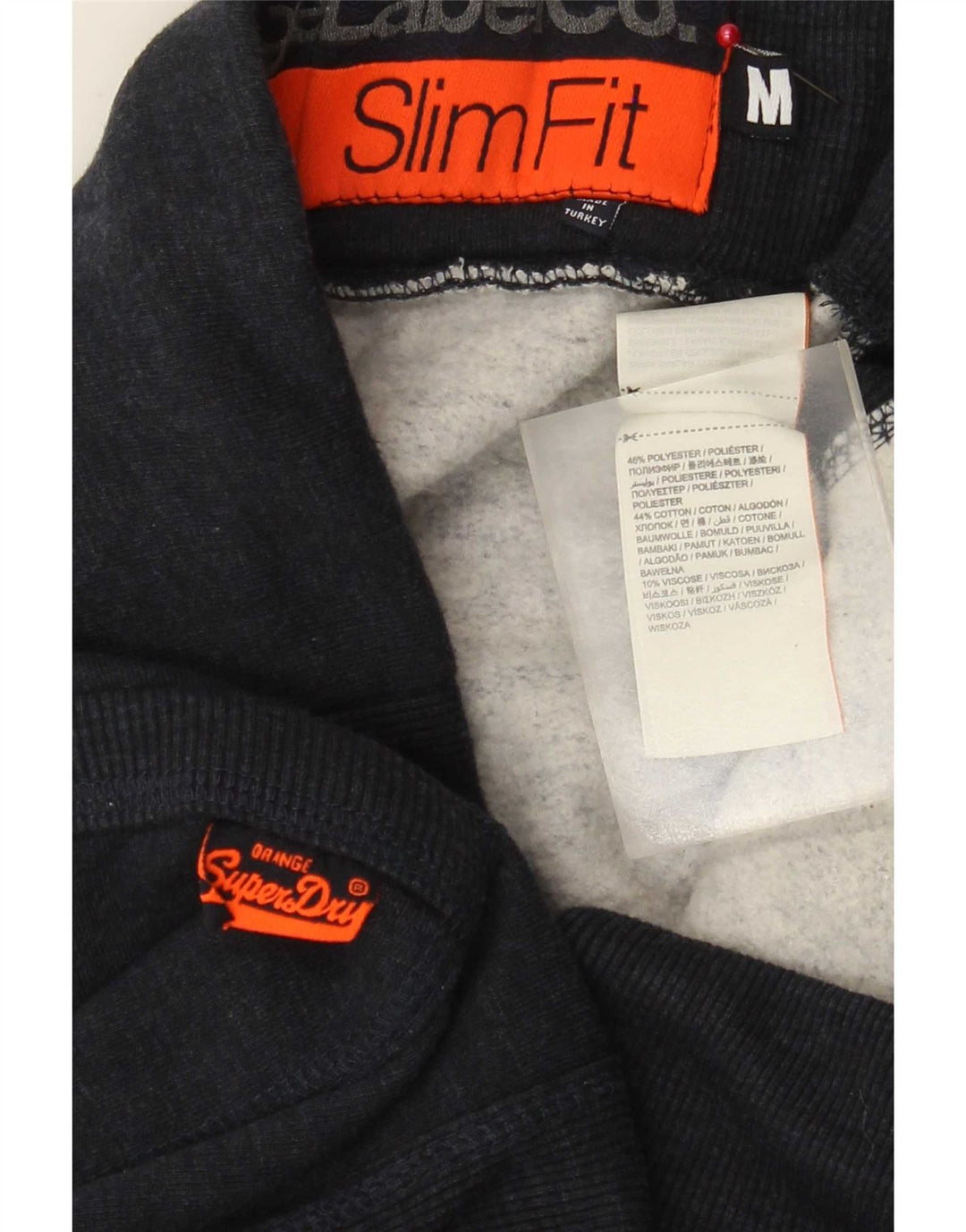 Мужские спортивные шорты Superdry Slim Fit среднего размера, темно-синие, полиэстер