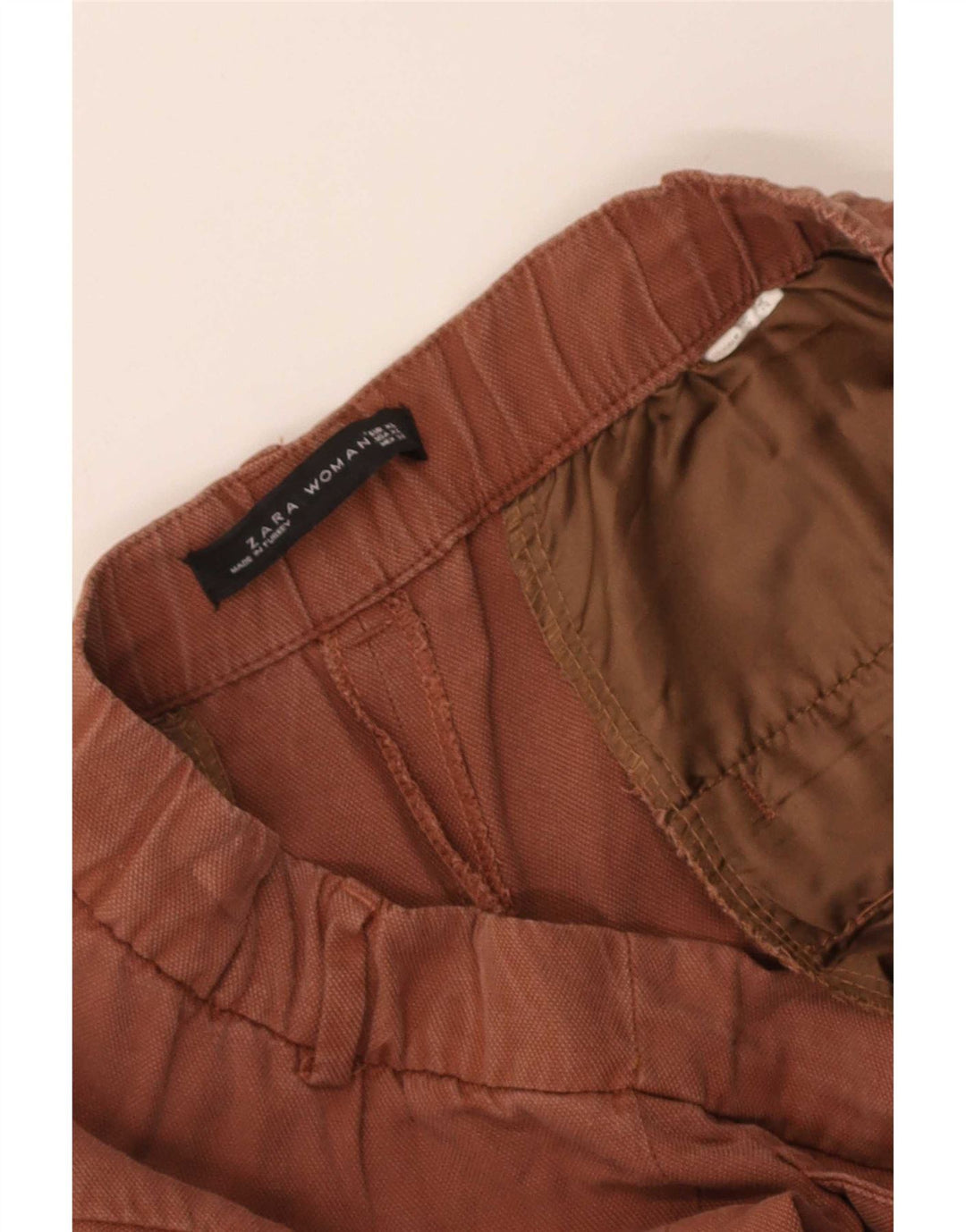 Женские капри Zara XL W32 L22 Коричневые