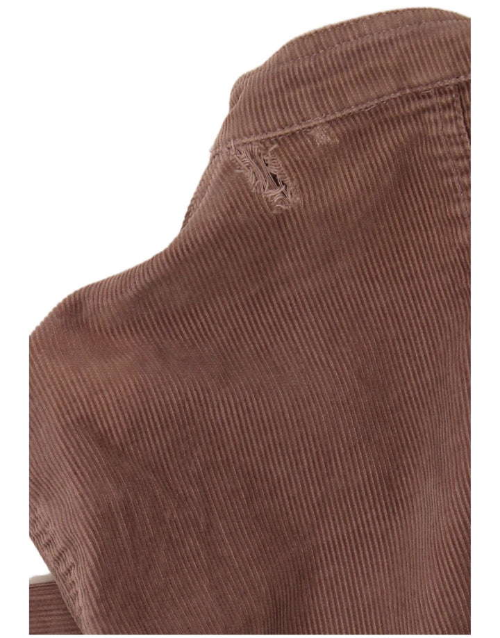 Женская укороченная вельветовая куртка Monsoon UK 12, хлопок среднего коричневого цвета