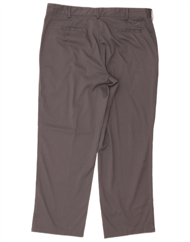 Мужские прямые брюки-чиносы Nike Dri Fit W36 L30, серый полиэстер