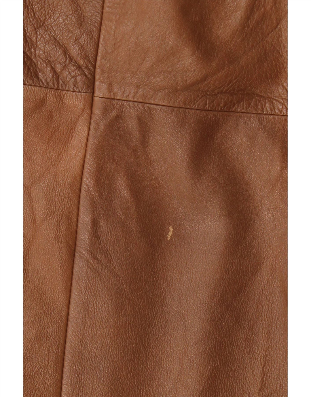 Винтажная женская кожаная юбка с запахом W34, большая коричневая