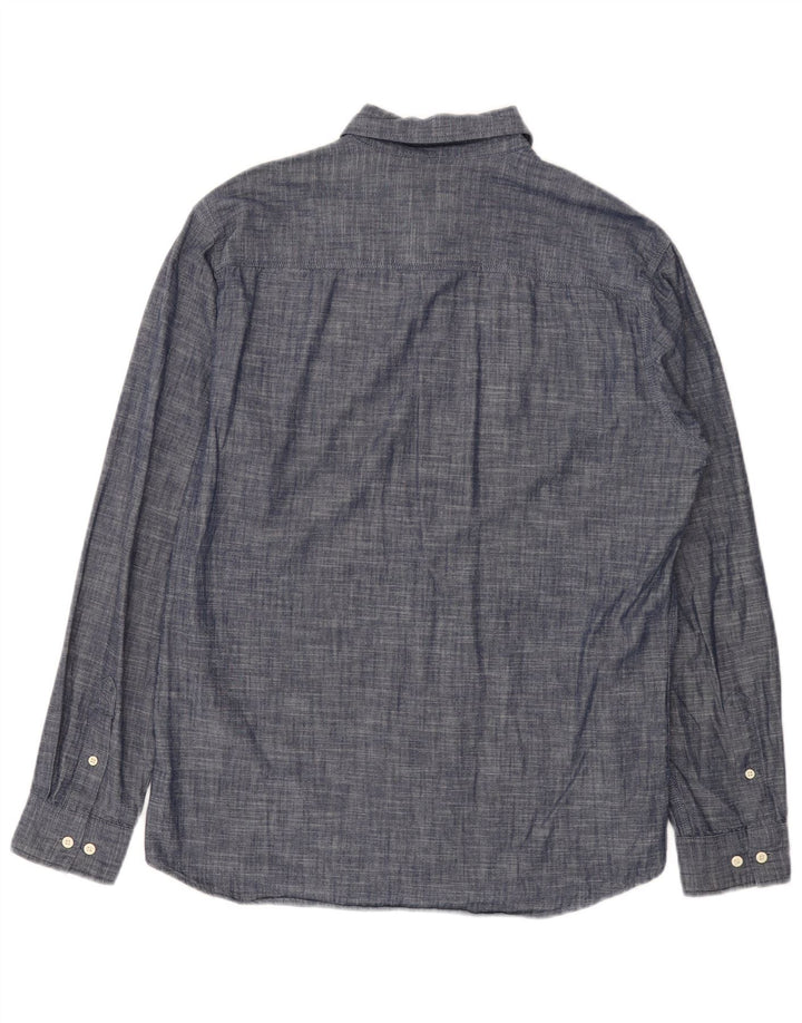 Мужская рубашка JACK & JONES Core, большая темно-синяя хлопковая рубашка в крапинку