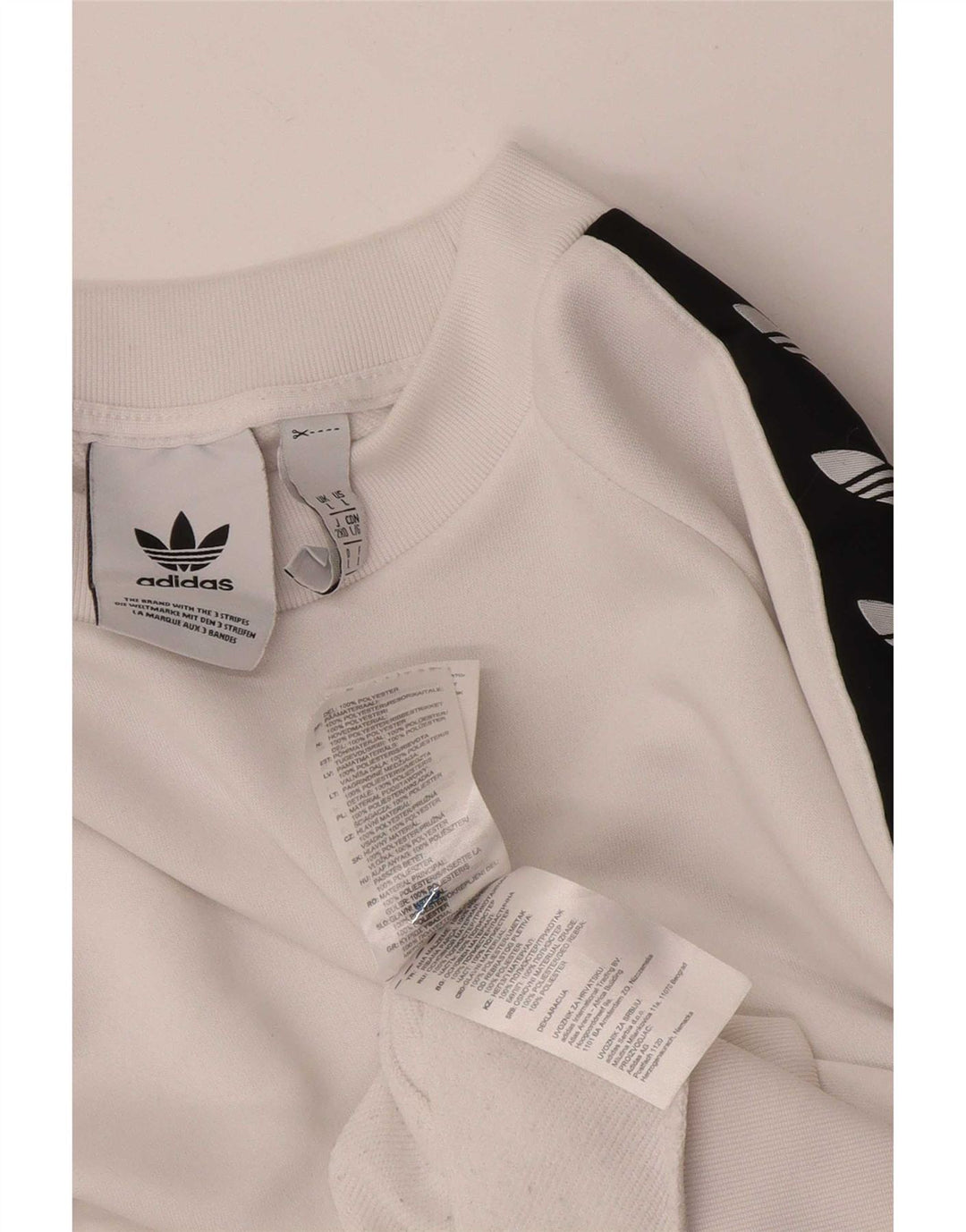 Мужской свитшот Adidas с графическим рисунком, большой белый полиэстер с цветными блоками