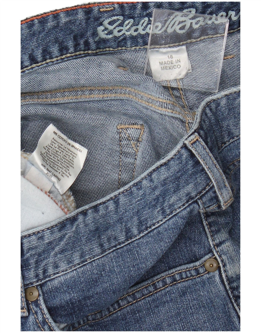 Женские джинсы EDDIE BAUER с пышной юбкой, размер США 16, 2XL, W36, L32, синий хлопок