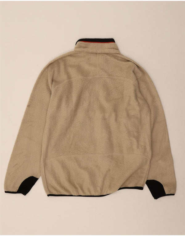 Мужская флисовая куртка Fila UK 40, большая, бежевая, полиэстер с цветными блоками