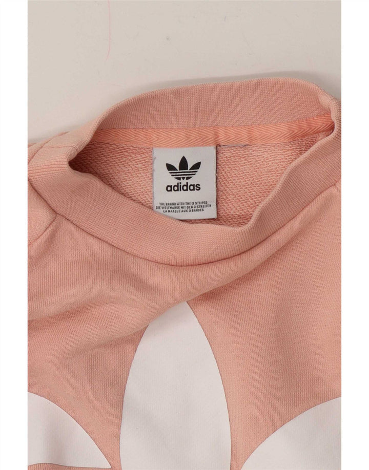 Женский свитер с рисунком Adidas UK 14, средний розовый