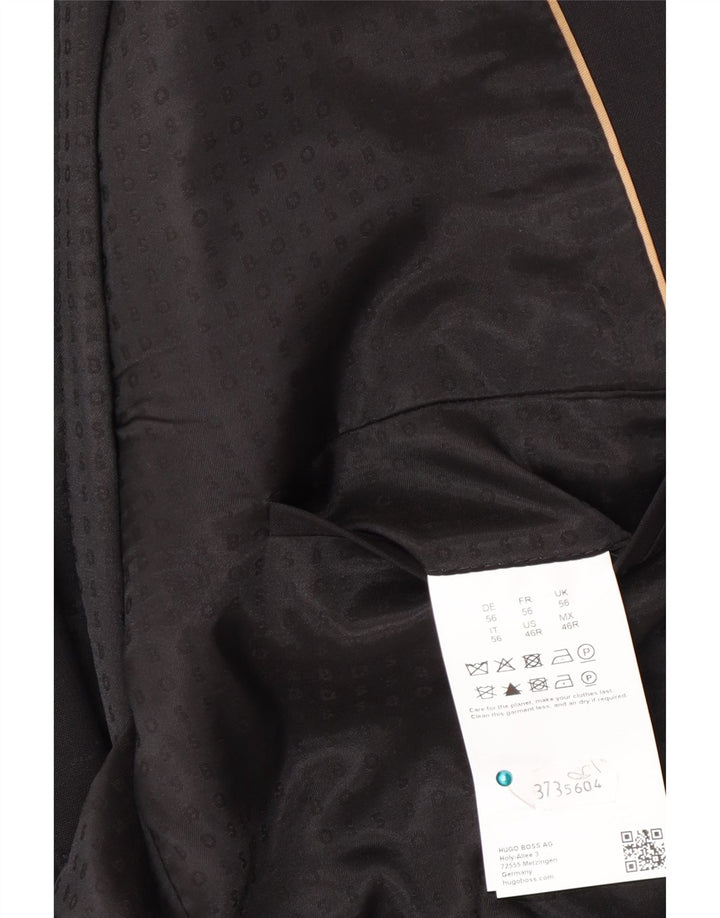 Мужской пиджак Hugo Boss на 2 пуговицах EU 56 3XL, черная шерсть