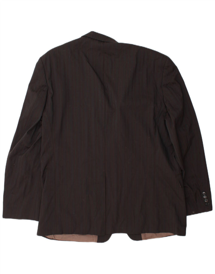 Мужской пиджак с 2 пуговицами HUGO BOSS EU 58 4XL, коричневый в тонкую полоску, шерсть
