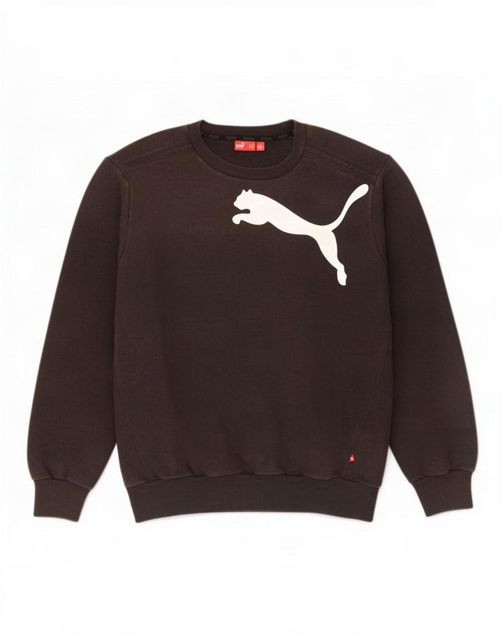 Мужской свитшот с рисунком Puma, средний черный