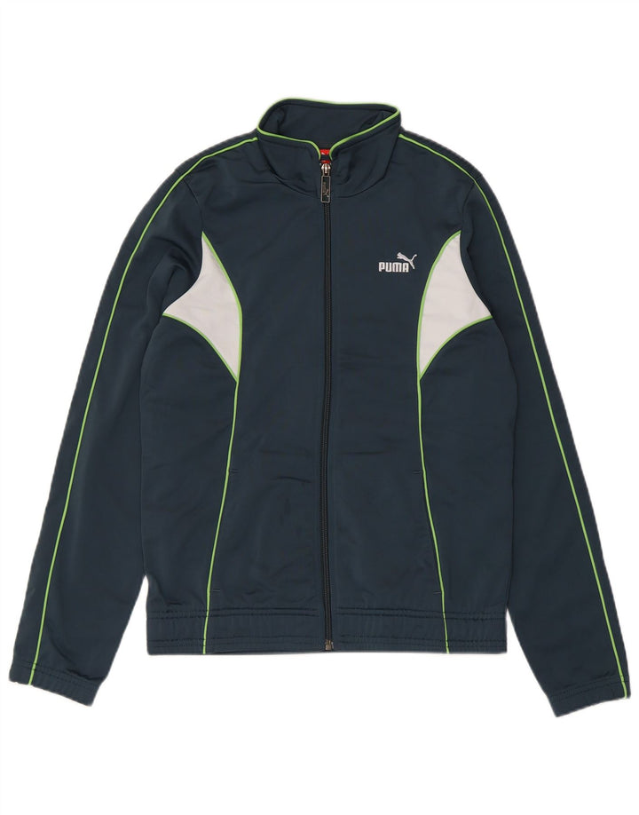 Женский спортивный костюм PUMA Top Jacket UK 12 Medium Navy Blue Colorblock