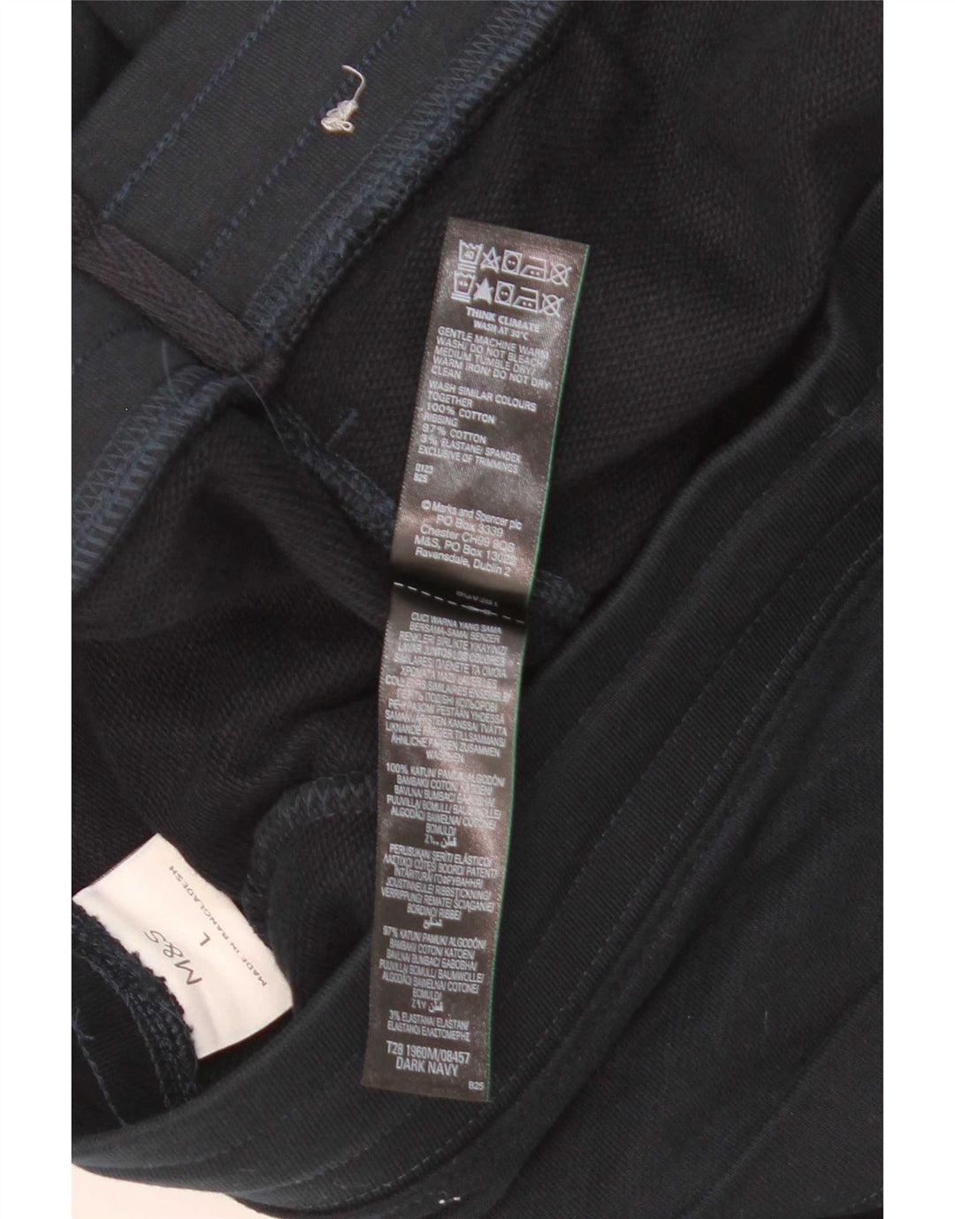 Мужские спортивные шорты Marks & Spencer, большие темно-синие, хлопок