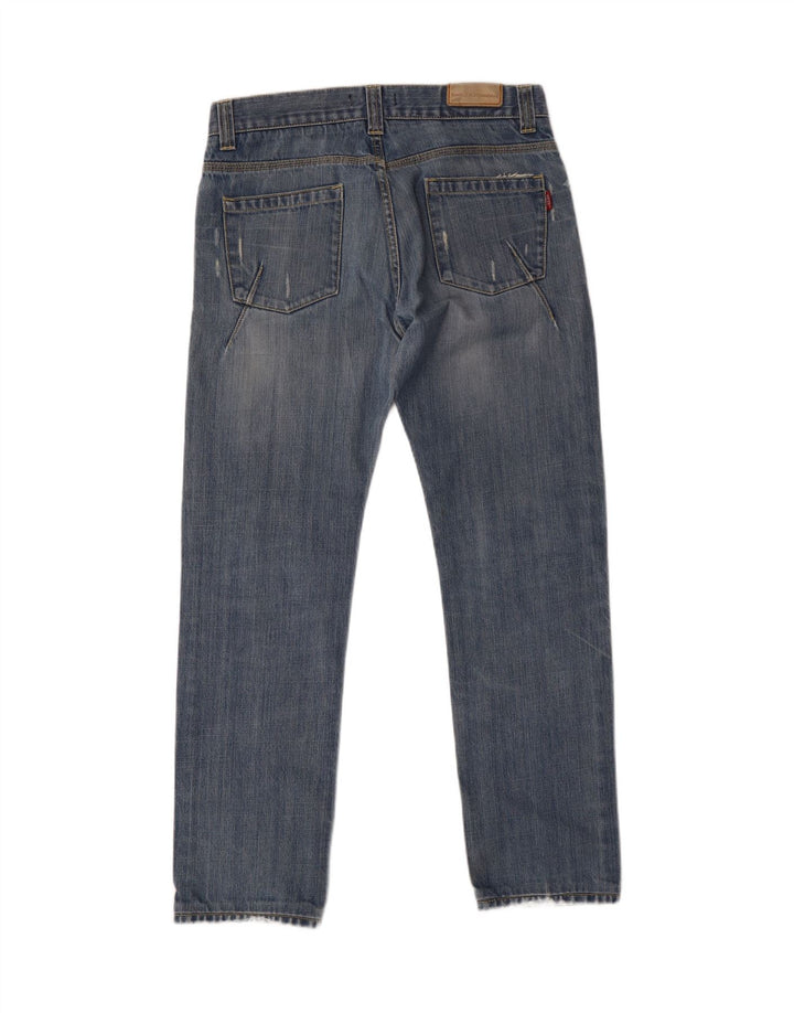 DANIELE ALESSANDRINI Womens Straight Jeans W32 L29 Blue Cotton