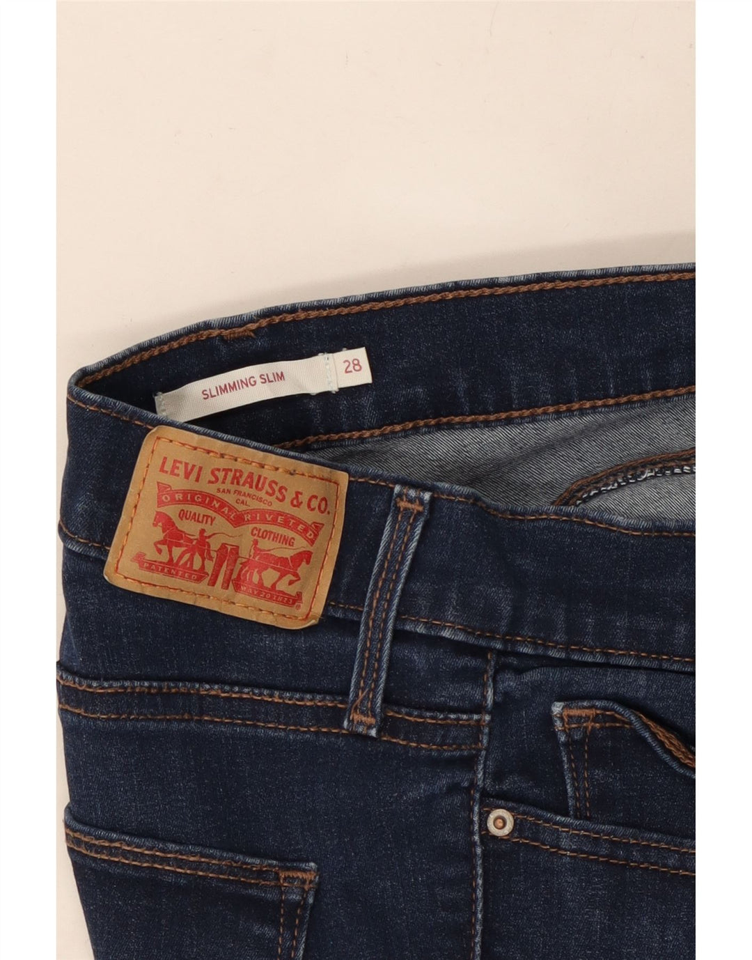 Женские облегающие джинсы LEVI'S W28 L31 Темно-синие