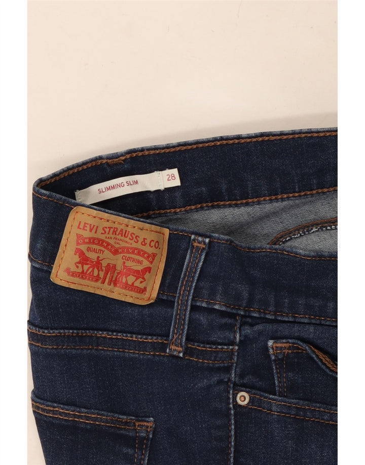 Женские облегающие джинсы LEVI'S W28 L31 Темно-синие