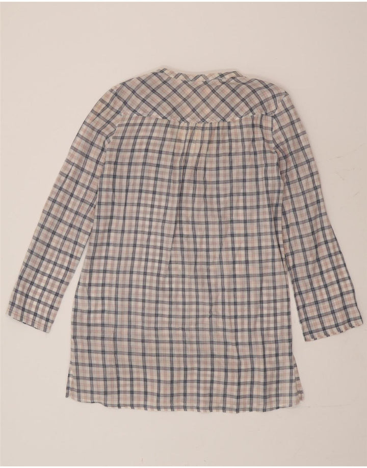 Женское платье-пуловер Zara UK 14, хлопок в разноцветную клетку среднего размера