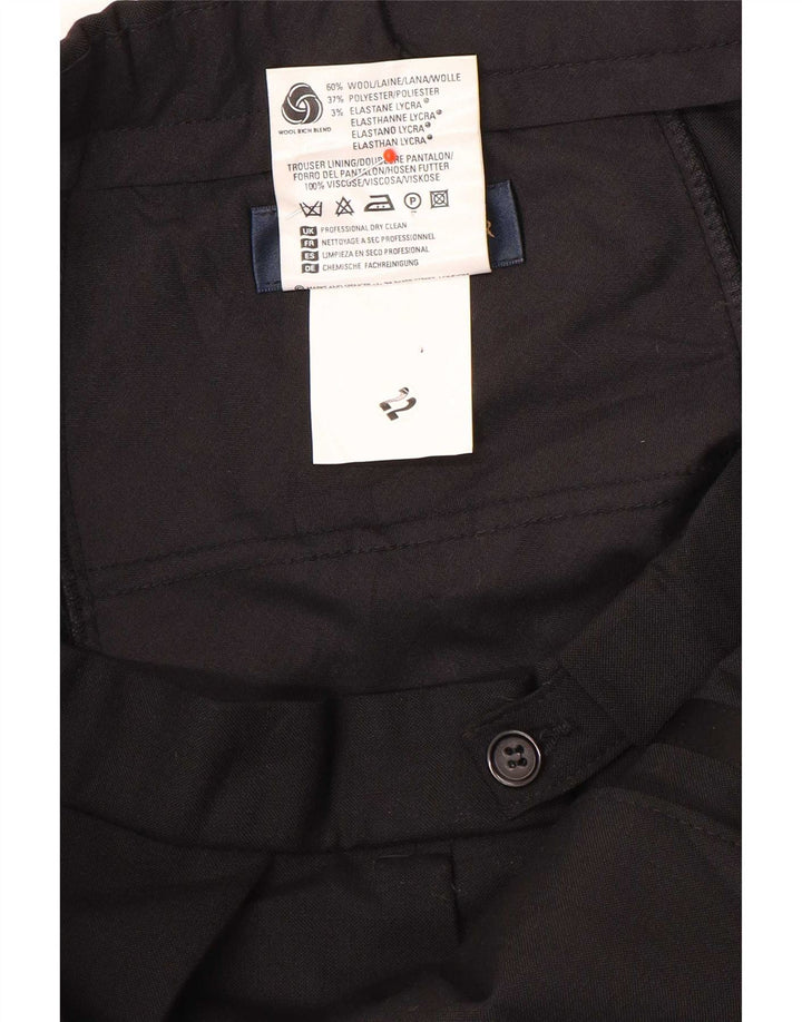 Мужские костюмные брюки Marks & Spencer W36 L31 черные шерстяные
