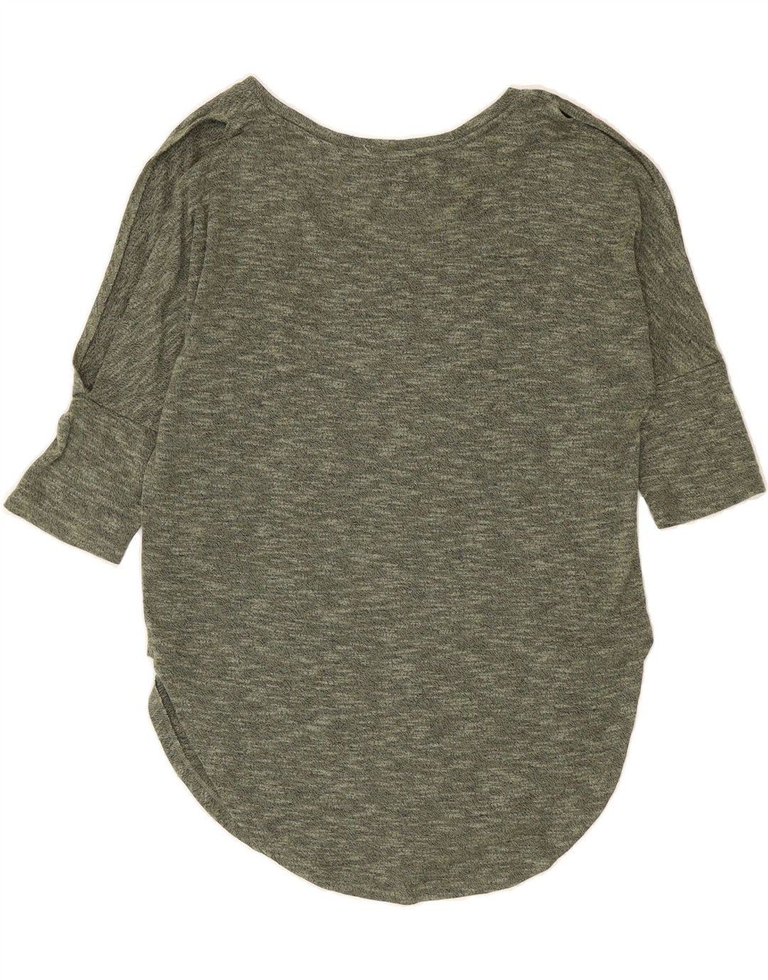 MOSSIMO Womens Short Sleeve V-Neck Jumper Sweater UK 14 Medium Green Rayon Vintage Mossimo and Second-Hand Mossimo from Messina Hembry 
