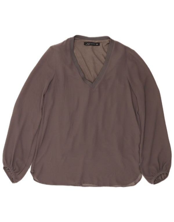 Женская блузка с длинным рукавом Zara UK 6 XS Серая